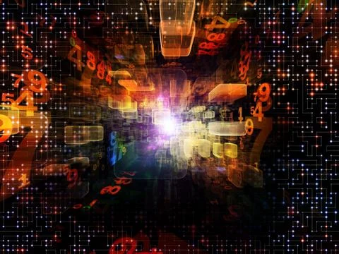 Virtual Space Backdrop Stock Illustration