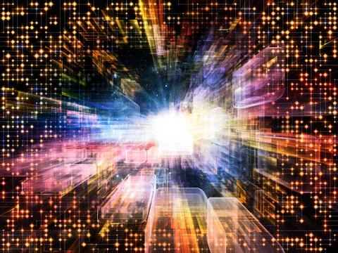 Virtual Space Backdrop Illustrazione stock