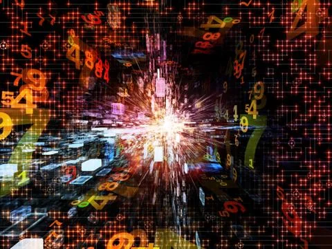 Virtual Space Backdrop Stock Illustration