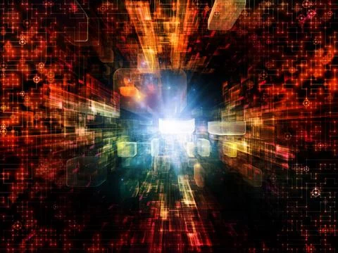 Virtual Space Backdrop Stock Illustration