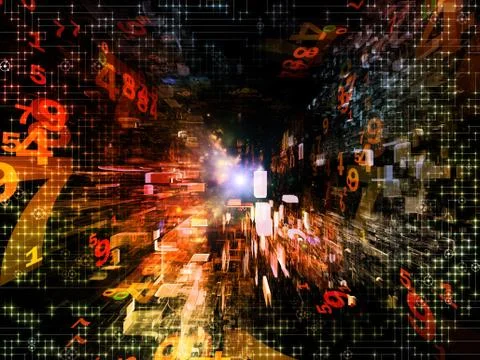 Virtual Space Backdrop Illustrazione stock