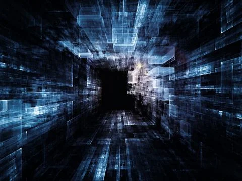 Virtual Space Backdrop 스톡 일러스트