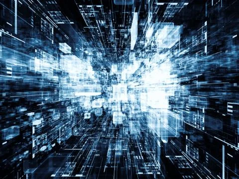 Virtual Space Backdrop Stock Illustration