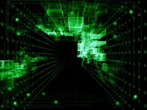 Virtual Space Background Illustrazione stock