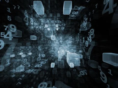 Virtual Space Background Illustrazione stock