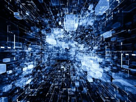 Virtual Space Background Illustrazione stock