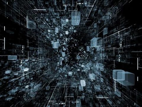 Virtual Space Background Stock Illustration