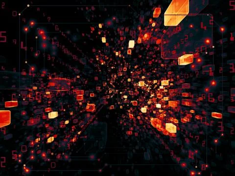 Virtual Space Background Stock Illustration