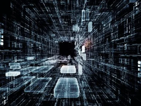 Virtual Space Background Stock Illustration