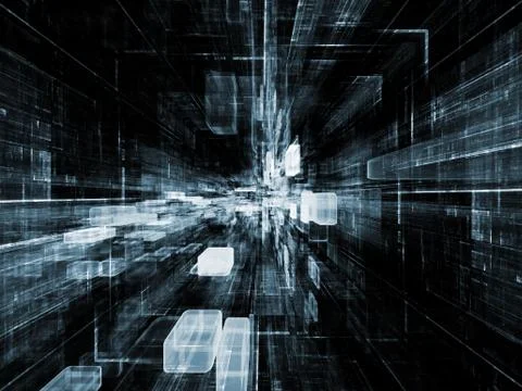 Virtual Space Background 스톡 일러스트