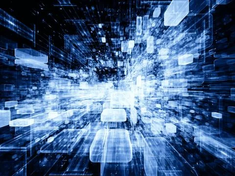 Virtual Space Background Illustrazione stock