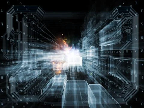 Virtual Space Background Illustrazione stock