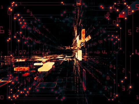 Virtual Space Background Illustrazione stock