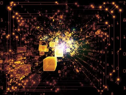 Virtual Space Background Illustrazione stock