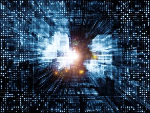 Virtual Space Background 스톡 일러스트