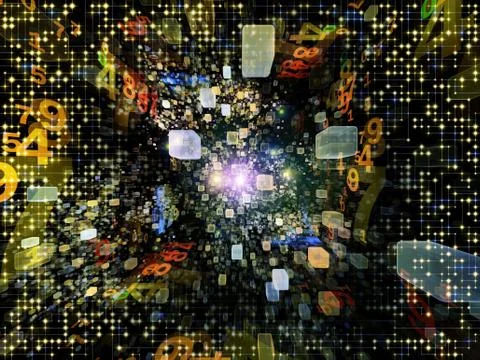 Virtual Space Background Stock Illustration