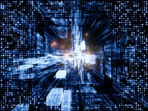 Virtual Space Background Stock Illustration