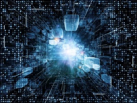 Virtual Space Background Stock Illustration