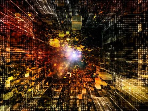 Virtual Space Background 스톡 일러스트