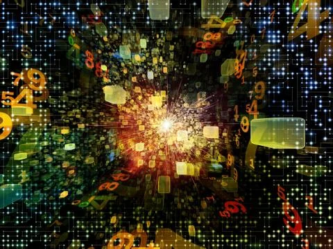 Virtual Space Background Ilustración de archivo