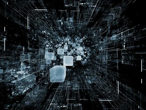 Virtual Space Background Stock Illustration