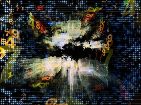 Virtual Space Background Ilustración de archivo