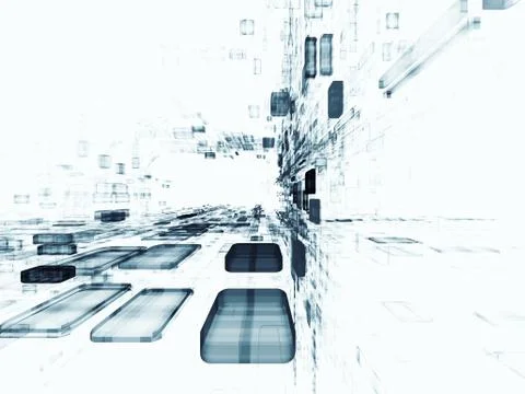 Virtual Space Cluster 스톡 일러스트