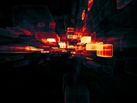 Virtual Space Cluster 스톡 일러스트