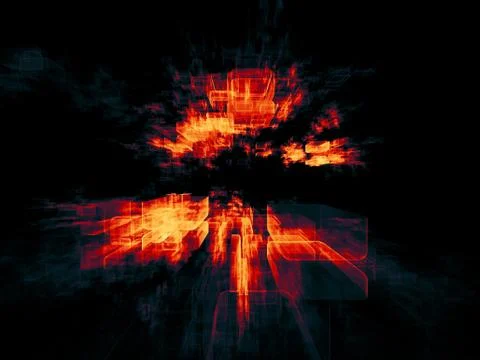 Virtual Space Cluster Illustrazione stock