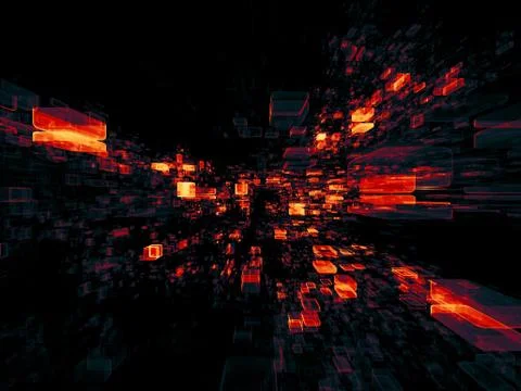 Virtual Space Cluster Illustrazione stock