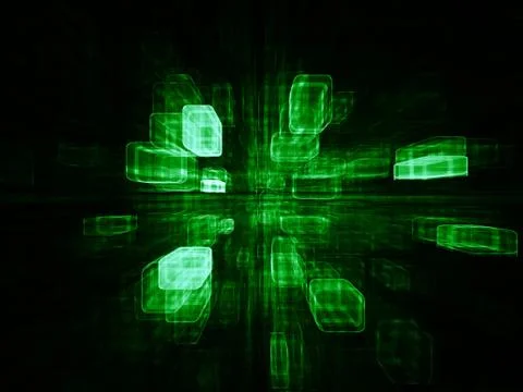 Virtual Space Cluster Illustrazione stock