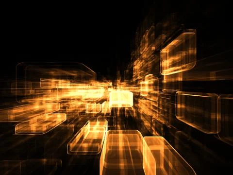 Virtual Space Cluster Illustrazione stock