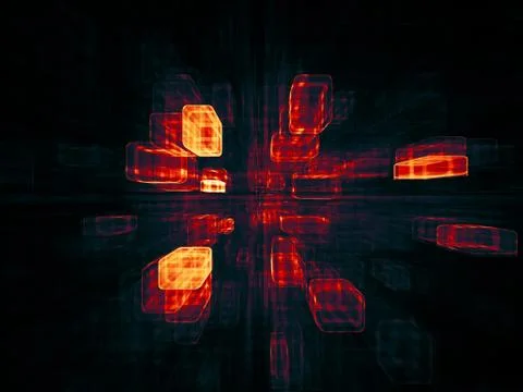 Virtual Space Cluster 스톡 일러스트