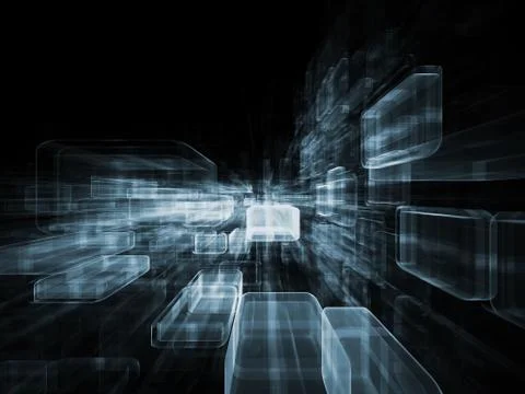 Virtual Space Cluster 스톡 일러스트