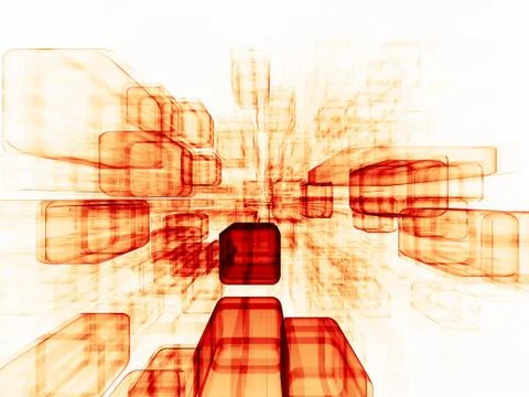 Virtual Space Cluster Stock Illustration