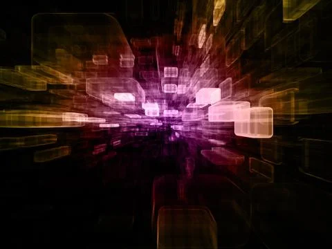 Virtual Space Cluster Stock Illustration