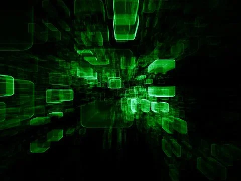 Virtual Space Cluster Illustrazione stock