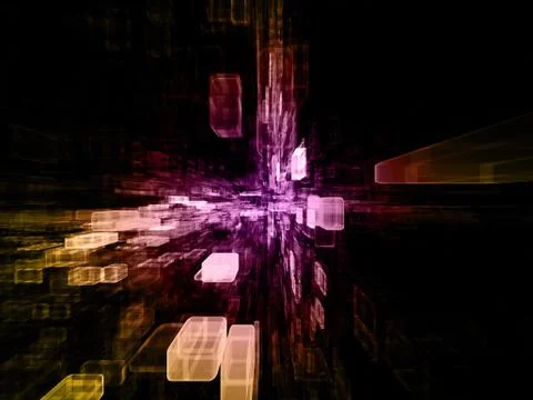 Virtual Space Cluster Stock Illustration