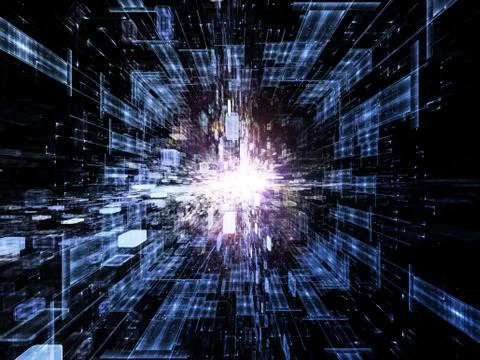 Virtual Space Complexity 스톡 일러스트