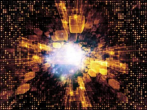 Virtual Space Complexity Illustrazione stock