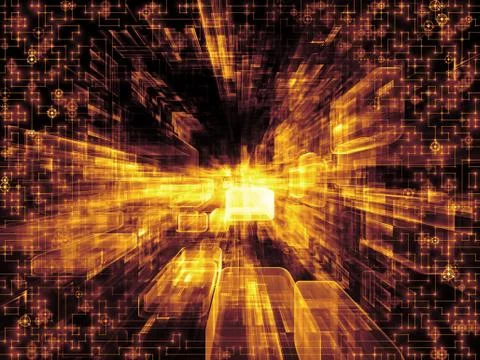 Virtual Space Complexity Illustrazione stock