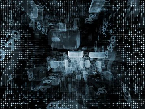 Virtual Space Complexity Illustrazione stock