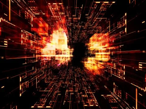 Virtual Space Components 스톡 일러스트