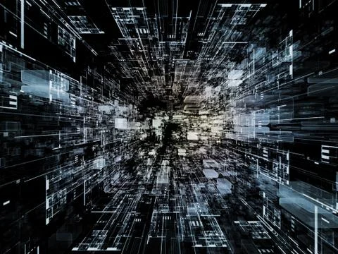 Virtual Space Components Stock Illustration