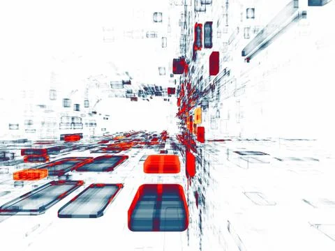 Virtual Space Components Stock Illustration