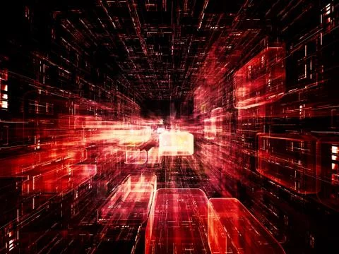 Virtual Space Components 스톡 일러스트