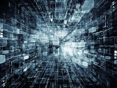 Virtual Space Components Illustrazione stock