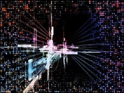 Virtual Space Composition Illustrazione stock