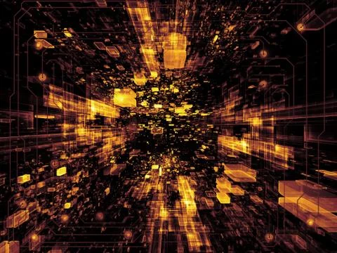 Virtual Space Composition 스톡 일러스트