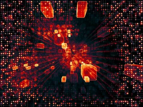 Virtual Space Composition Stock Illustration